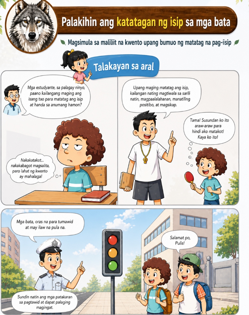 Palakihin ang katatagan ng isip sa mga bata - comic lesson